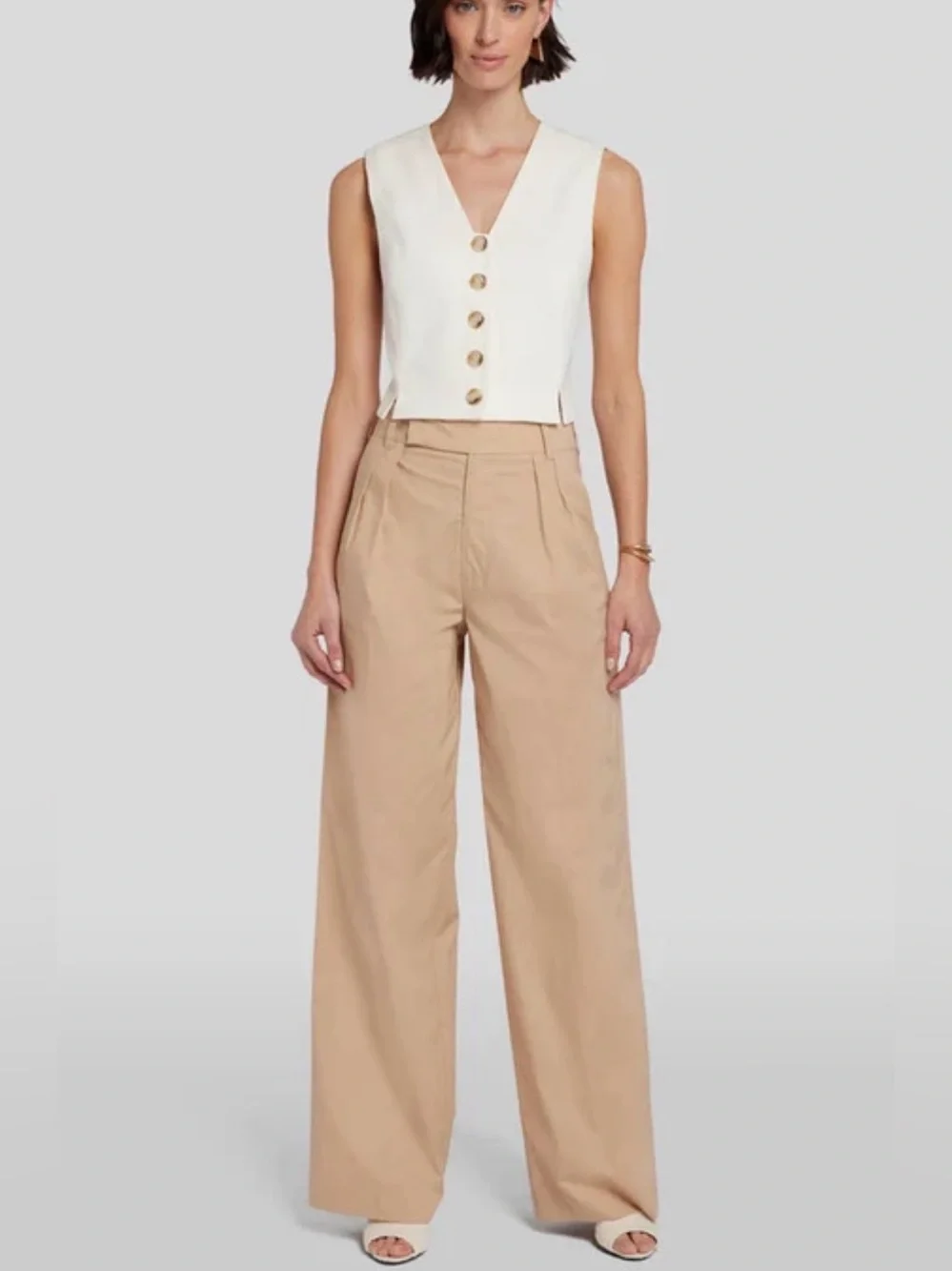 NEW 7 For All Mankind Pleated Poplin Trouser Pants 30